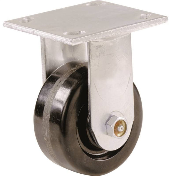 Shepherd Hardware 9775 Rigid Caster, 6 in Dia Wheel, Phenolic Wheel, 840 lb