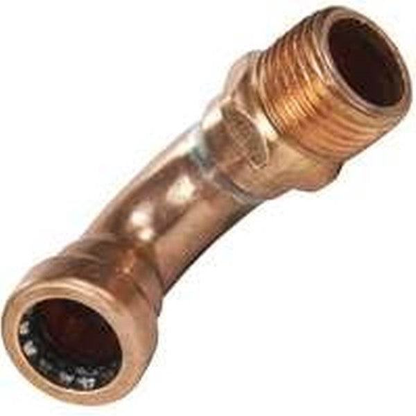ELKHART PRODUCTS CopperLoc Series 10170840 Non-Removable Tube Elbow, 1/2 in, 90 deg Angle, Copper