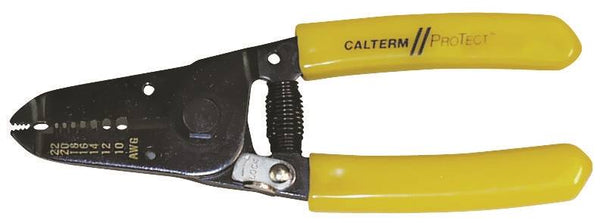 CALTERM 66212 Wire Stripper, 10 to 22 AWG Wire, 10 to 22 AWG Solid, 12 to 24 AWG Stranded Stripping, Cushion Grip Handle