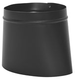 Imperial BM0039 Stove Pipe Boot, 7 x 6 in, Crimp, 24 ga Thick Wall, Black, Matte