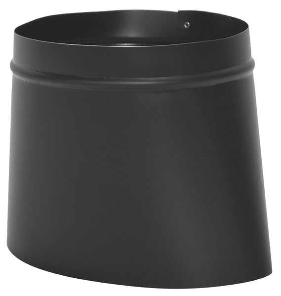 Imperial BM0039 Stove Pipe Boot, 7 x 6 in, Crimp, 24 ga Thick Wall, Black, Matte