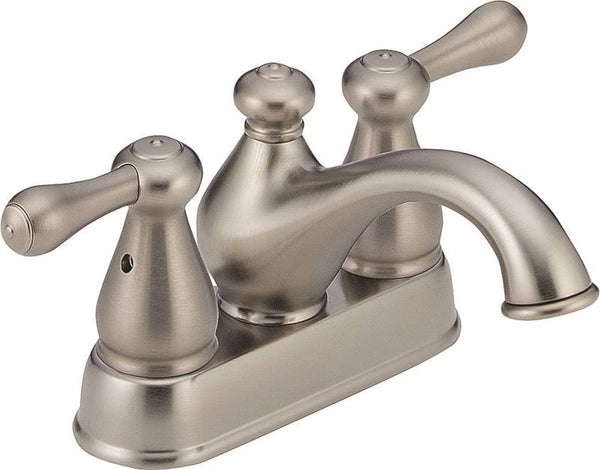 DELTA Leland Series 2578LFSS-278SS Bathroom Faucet, 1.2 gpm, 2-Faucet Handle, Brass, Stainless Steel, Lever Handle