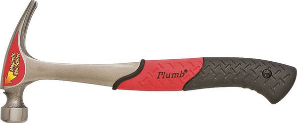 Plumb Pak SS20RN Hammer, 20 oz Head, Premium, Rip, Claw Head, Steel Head, 13-3/4 in OAL