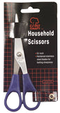 CHEF CRAFT 20998 Household Scissor, 5-1/2 in OAL, Stainless Steel Blade, Contour-Grip Handle, Blue Handle