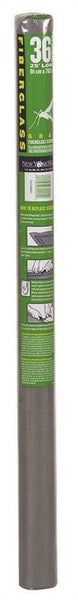 NEW YORK WIRE 30105 Insect Screen, 7 ft L, 36 in W, Fiberglass, Gray