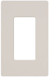 Lutron CW-1-WH Wallplate, 4.69 in L, 2.94 in W, 1 -Gang, Plastic, White, Gloss
