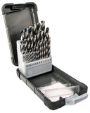 Vulcan 241040OR Plastic Case Drill Bit Set, 29-Piece, High Speed Steel, Black Oxide/Polished