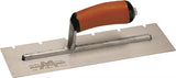 Marshalltown 776SD Trowel, 11 in L, 4-1/2 in W, Square Notch, Curved Handle