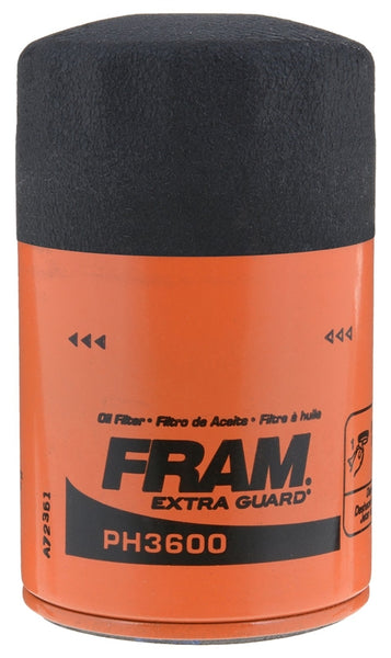 FRAM PH3600 Full Flow Lube Oil Filter, 3/4- 16 Connection, Threaded, Cellulose, Synthetic Glass Filter Media