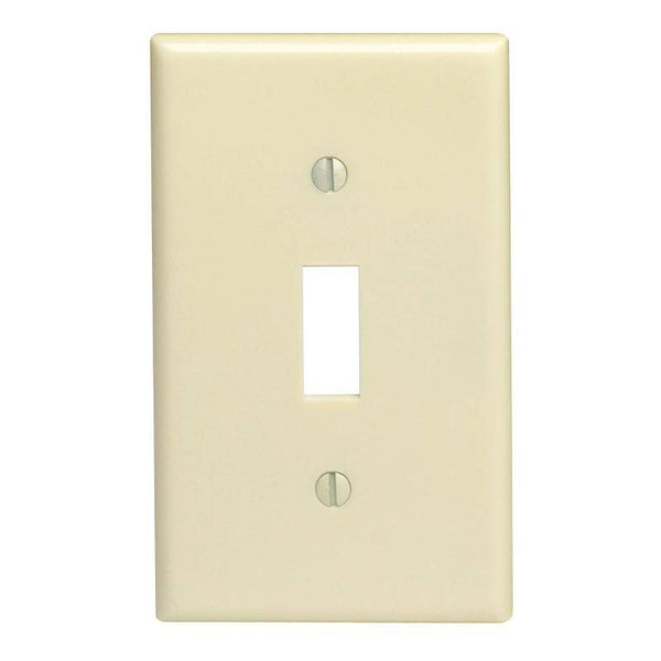 Leviton M25-86001-IMP Wallplate, 4-1/2 in L, 2-3/4 in W, 1 -Gang, Thermoset, Ivory, Smooth