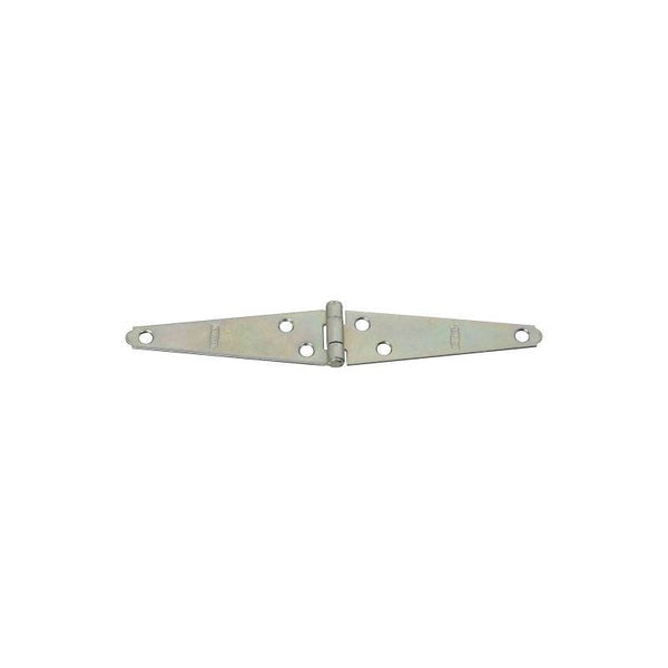 National Hardware N127-514 Strap Hinge, 1-1/4 in W Frame Leaf, 0.056 in Thick Leaf, Steel, Zinc, Fixed Pin, 8 lb