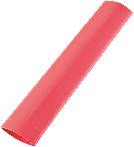 GB HST-375R Heat Shrink Tubing, 3/8 in Expanded, 3/16 in Recovered Dia, 4 in L, Polyolefin, Red