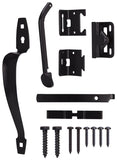 ProSource 33122PKB-PS Thumb Latch, 5/8 in Bolt Head, 6 in L Bolt, Steel, Powder-Coated