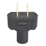 Leviton 002-48643-00E Electrical Plug, 2 -Pole, 15 A, 125 V, NEMA: NEMA 1-15P, Black