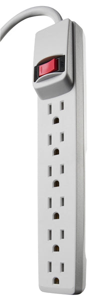 Woods 41367 Power Strip, 4 ft L Cable, 6 -Socket, 15 A, 120 V, White
