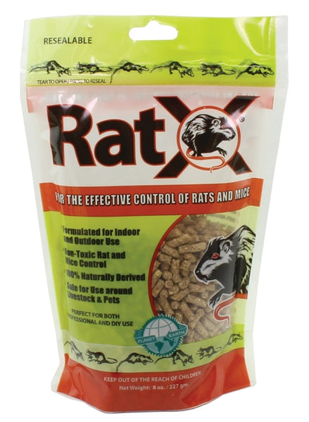 RatX 620100 Rodent Bait, Pellet, 8 oz Bag