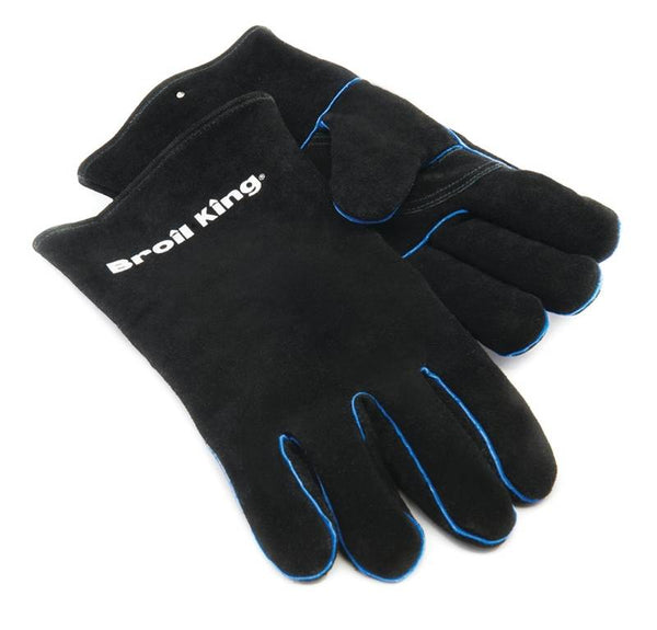 Broil King 60528 Grill Gloves, Leather, Black