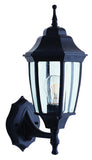 Boston Harbor BRT-BPP1611-BK Outdoor Wall Lantern, 120 V, 60 W, A19 or CFL Lamp, Aluminum Fixture, Black