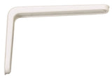 Knape & Vogt Slim-Line 215SP WH 10 Shelf L-Bracket, 10 in L, 6-1/2 in H, Steel