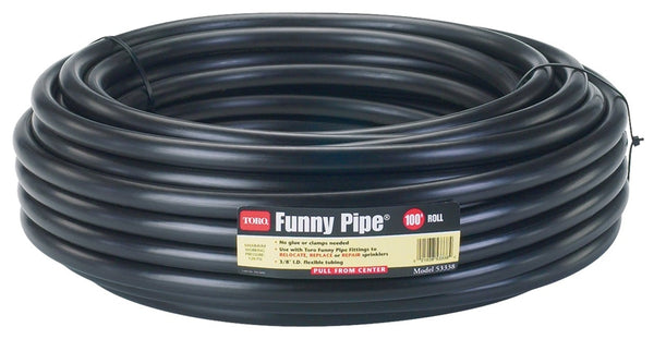 TORO 53338 Funny Pipe, 3/8 in, 100 ft L, Polyethylene, Black