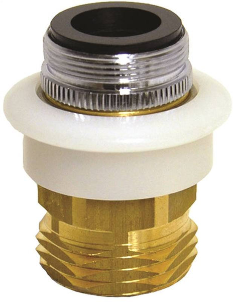 Danco 10521 Dishwasher Adapter, 15/16-27 x 55/64-27 x 3/4 in in, Male/Female x GHTM, Brass, Chrome Plated