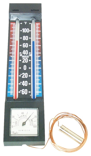 Taylor 5329 Thermometer with Hygrometer, -40 to 100 deg F
