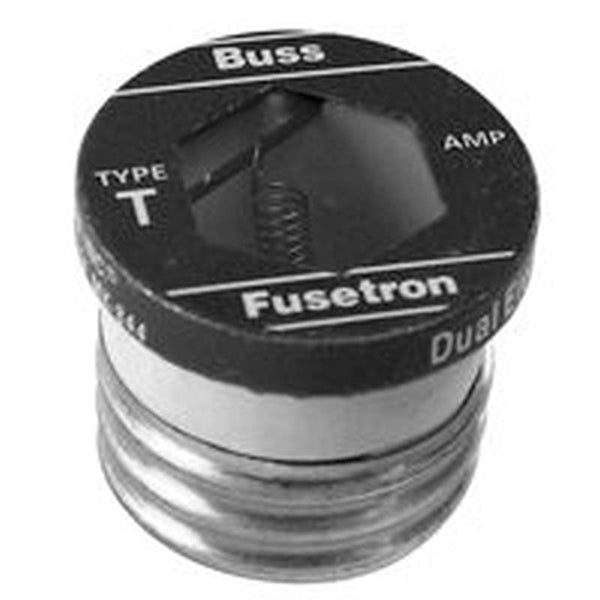 Bussmann BP/T-10 Plug Fuse, 10 A, 125 V, 10 kA Interrupt, Plastic Body, Low Voltage, Time Delay Fuse