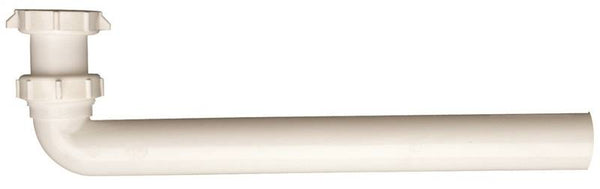 Plumb Pak PP66-9W Drain Tube, 1-1/2 in, 15 in L, Slip Joint, Polypropylene, White