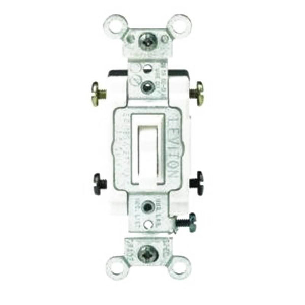 Leviton S01-CS415-2IS Toggle Switch, 15 A, 120/277 V, Thermoplastic Housing Material, Ivory