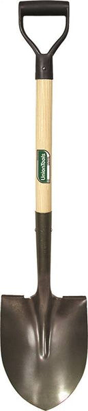 UnionTools 43106 Digging Shovel, 8-1/2 in W Blade, Carbon Steel Blade, Hardwood Handle, D-Shaped Handle, 28 in L Handle