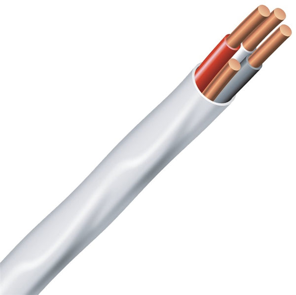 Southwire 14/3NM-WGX100 Sheathed Cable, 14 AWG Wire, 3 -Conductor, 100 ft L, Copper Conductor, PVC Insulation