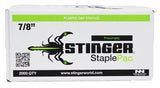 Stinger 136044 Cap Staple, 7/16 in W Crown, 7/8 in L Leg, 18 Gauge, Carbon Steel, Electro-Galvanized