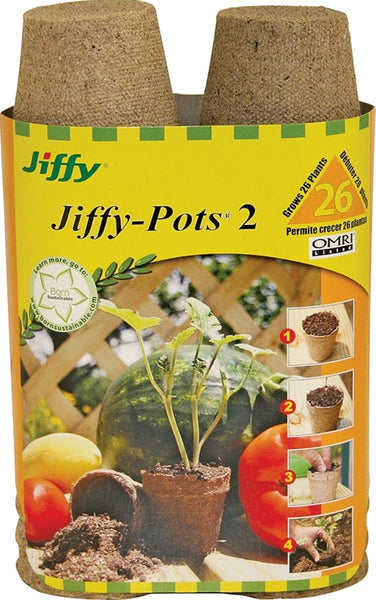 Jiffy JP226 Peat Pot, Peat Moss
