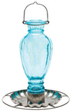 Perky-Pet 8136-2 Bird Waterer, 18 oz Volume, Glass, Luster, Blue
