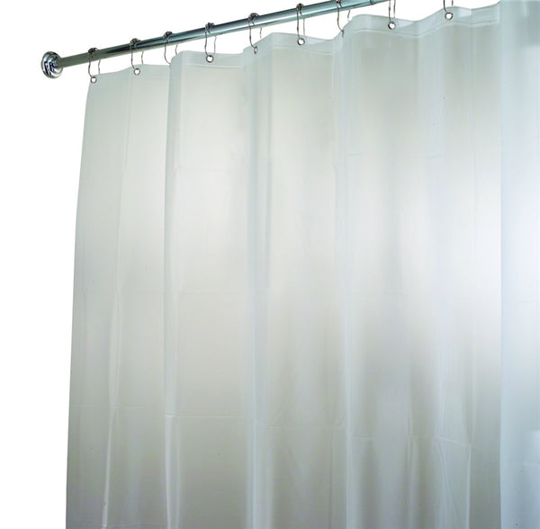 iDESIGN 14752 Shower Curtain/Liner, 72 in L, 72 in W, EVA Foam, White