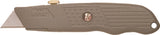 HYDE 42070 Utility Knife, Zinc Blade, Textured Handle, Gray Handle