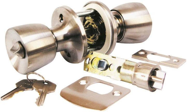 US Hardware D-090B Entrance Lockset, Stainless Steel, Brushed Stainless Steel