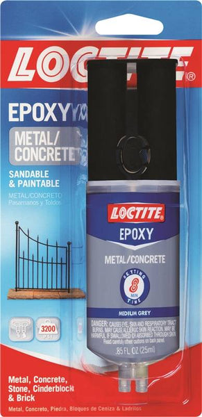 Loctite 1919325 Epoxy Resin, Gray, Liquid, Paste, 0.85 oz Syringe