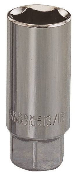 Vulcan MT6497317 Drive Socket, 13/16 in Socket, 3/8 in Drive, 6-Point, Chrome Vanadium Steel, Chrome