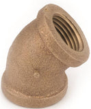 Anderson Metals 738107-12 Pipe Elbow, 3/4 in, FIP, 45 deg Angle, Brass, Rough, 200 psi Pressure