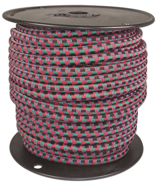 KEEPER 06415 Bungee Cord, 5/16 in Dia, 125 ft L, Rubber