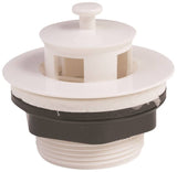 US Hardware P-1357C Bathtub Stopper, Plastic, White