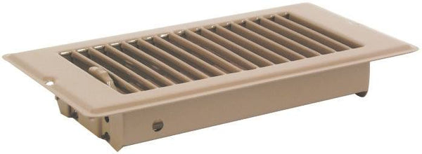 US Hardware V-056IB Floor Register, 1-5/16 in L, Steel, Brown