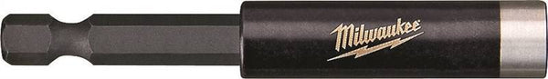 Milwaukee SHOCKWAVE 48-32-4503 Bit Holder with C-Ring, 1/4 in Drive, Hex Drive, 1/4 in Shank, Hex Shank, Steel