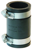 FERNCO P1056-125 Flexible Coupling, 1-1/4 in, PVC, Black, 4.3 psi Pressure