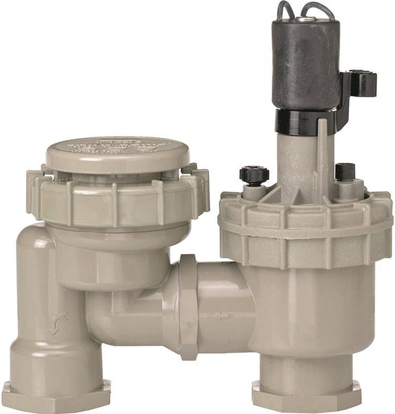 Lawn Genie L7034 Anti-Siphon Valve with Flow Control, 3/4 in, FNPT, 150 psi Pressure, 0.25 to 25 gpm, PVC Body