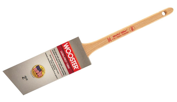 WOOSTER 4181-2 Paint Brush, 2 in W, 2-7/16 in L Bristle, Nylon/Polyester Bristle, Sash Handle