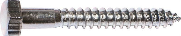 MIDWEST FASTENER 01291 Lag Screw, 1/4-10 Thread, 3 in OAL, 2 Grade, Steel, Zinc, SAE Measuring