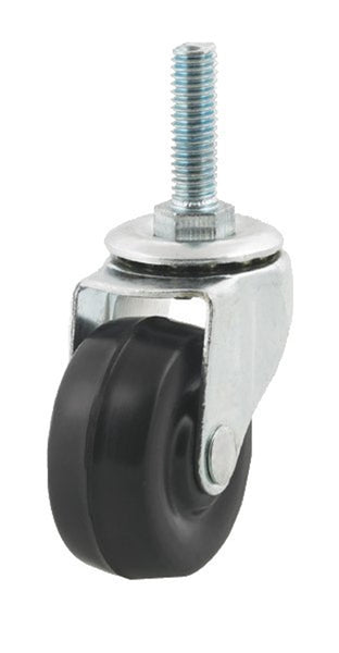 DH CASTERS C-L20T2RS Swivel Caster, 2 in Dia Wheel, 13/16 in W Wheel, Rubber Wheel, 77 lb