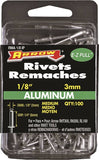 Arrow RMA1/8IP Pop Rivet, Medium, 1/4 in L, Aluminum